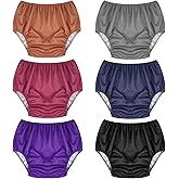 Breathffy 6 Pcs Adult Leakproof Incontinence Underwear for Women Men Pull on Cover Pant Washable Underpants Reusable Plastic Diaper Covers for Disabled, Elderly, Postpartum (Multicolored,X-Large)
