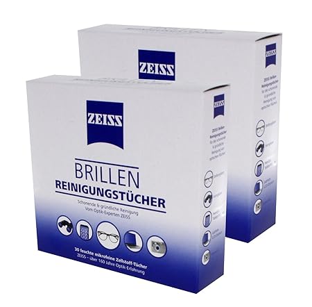Zeiss Reinigungstücher für Linsen und Bildschirme (Packung zu 30 Einheiten)