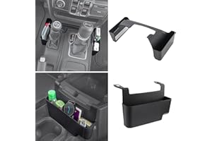 PIMCAR 2PCS Upgrade Tray for Jeep Wrangler JL/JLU 2018-2024 & Gladiator JT 2020-2024, Gear Shift Side Organizer and Center Console Hanging Storage Box Interior Accessories