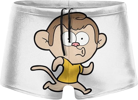 Amazon Co Jp 水着 メンズ インナーパンツ サル 口笛を吹く キャラクター カートン 猿 メンズ ボクサー 下着 パンツ 温泉 スイムパンツ 四角 フィットネス ボクサー型 水泳パンツ 競泳水着 おしゃれ Yamayago 服 ファッション小物