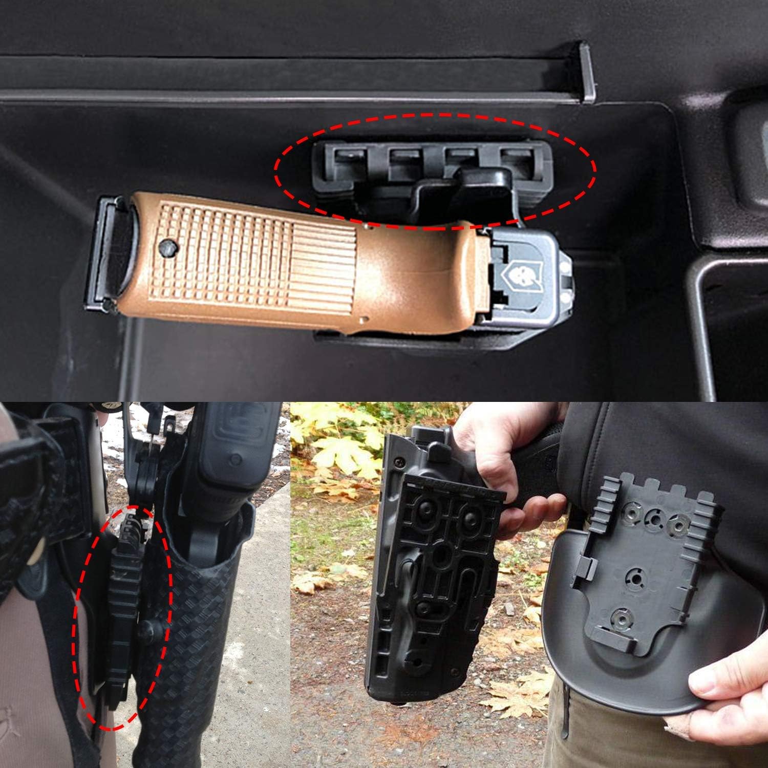 RioRand Quick Locking System Kit with Duty Holster Locking Fork and Duty Receiver Plate Black : Sports & Outdoors
