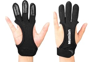 Greatideal 3 Finger Archery Guard Glove Right Hand,Archery Glove Finger Tab accessory for Men Women Three Finger Guard,Archer