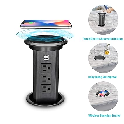 Btu Automatic Raising Pop Up Outlet Socket Hidden Recessed