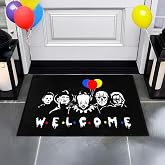 ZIHEAN Halloween Door Mat Welcome Mats 17 X 29 Inch Horror Movie Doormat | Halloween Decorative Entrance Mat Non-Slip Rubber Backed Floor mat, Washable, Welcome mat, Indoor/Outdoor entryway Decoration