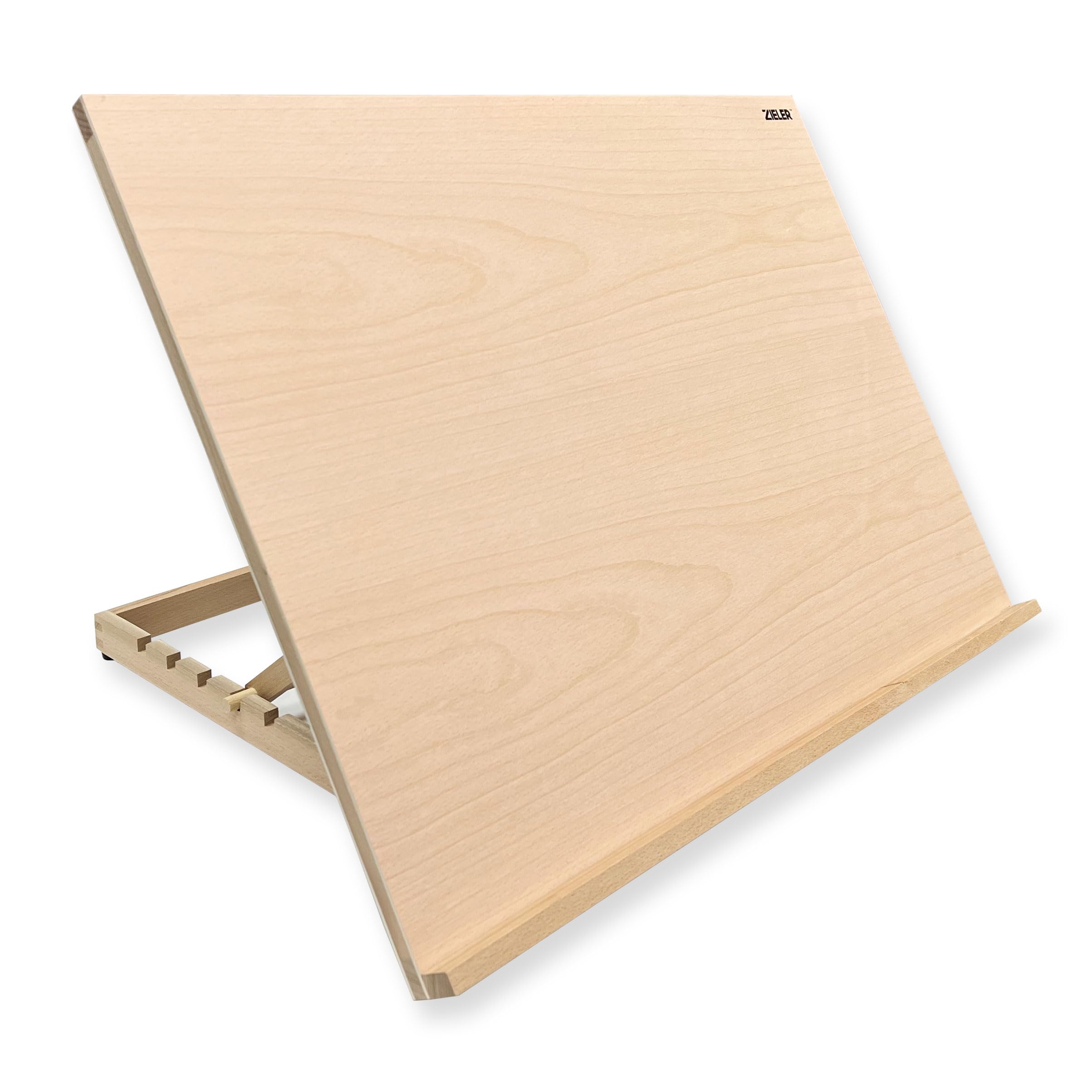 Premium Adjustable Table Top Art Easel/Desk Easel - by Zieler™. Ideal for Presentation, Painting, Crafting, Calligraphy, Sketching, Drawing & Planning - Made from Beechwood - 5 Different Angles (A2)