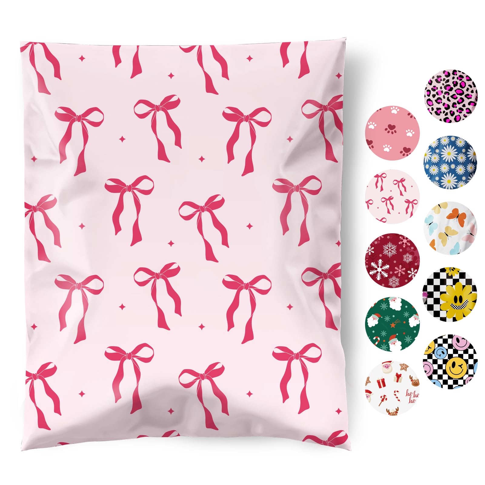 Photo 1 of Fuxury Poly Mailers 10x13 Inch 50Pcs Shipping Bags for Clothing Strong Adhesive Shipping Envelopes for Small Business Self Seal Pink Bows Poly Bag Mailing Envelopes