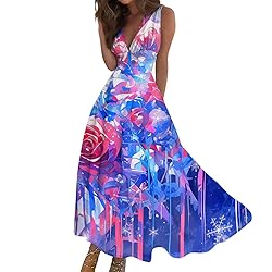 CHRATLHI USA Dresses for Women Sexy Summer Flowy
