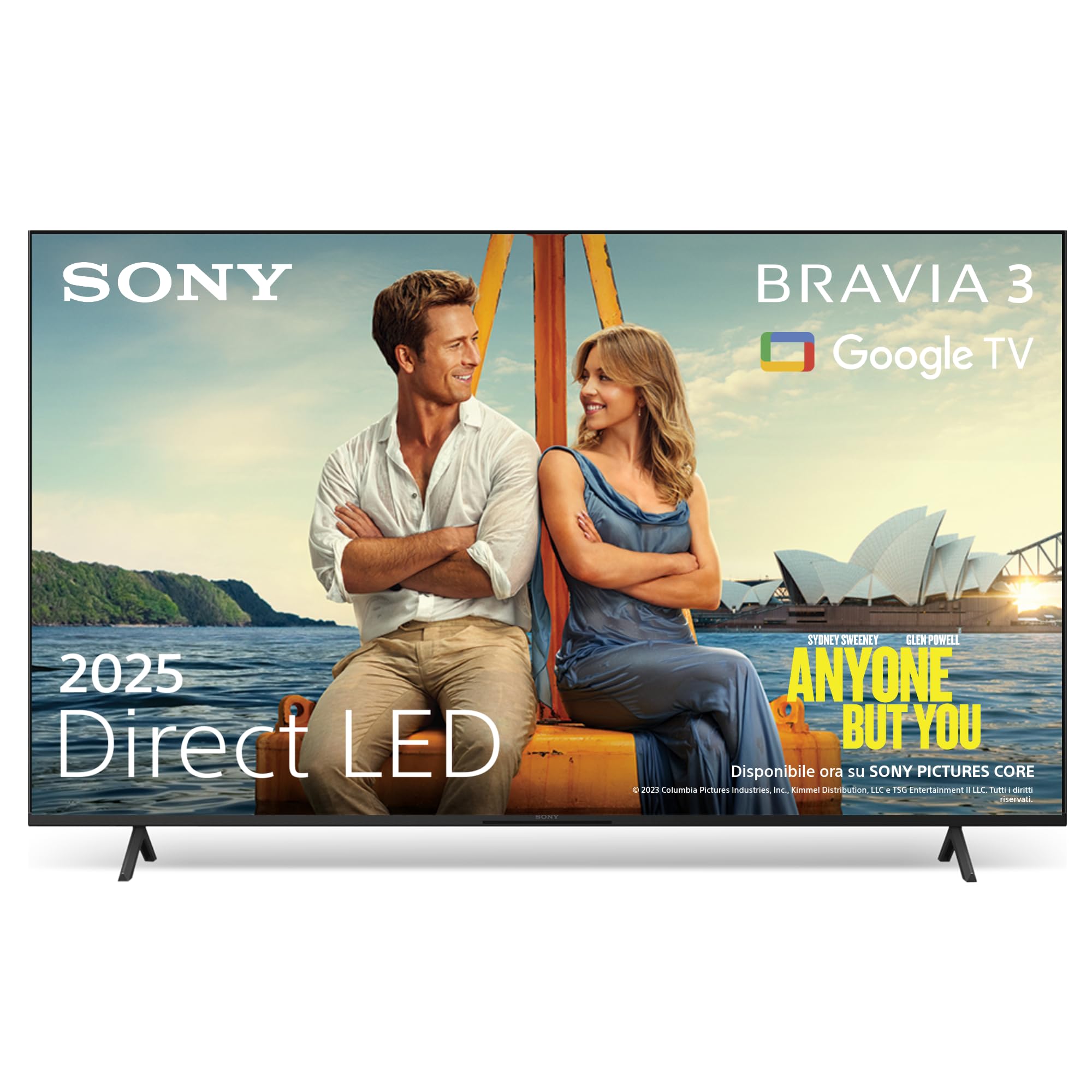 Sony BRAVIA 3 - Direct LED | Altoparlante X-Balanced | Dolby Vision/Atmos | IMAX Enhanced | Google TV (2025) | Google Cast | Apple AirPlay 2| Eco Dashboard 2 | Game Menu 2-55pollici