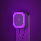 YUNLEX Purple Night Light, Motion Sensor Light Plug into Wall, 2 Pack | 3 Modes, Dimmable, Eye-Care Reflected Glow, Auto Dusk
