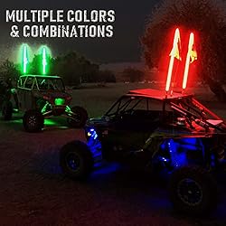 YCHOW-TECH 2PCS 4FT Spiral RGB Led Whip Light with