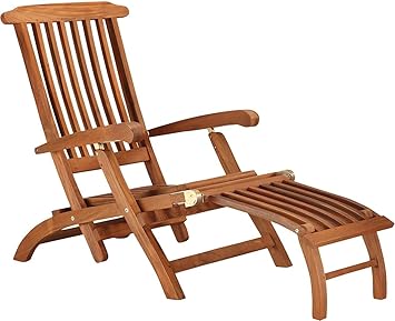 Tubestyle Deck Recliner (Natural Finish, Teak)
