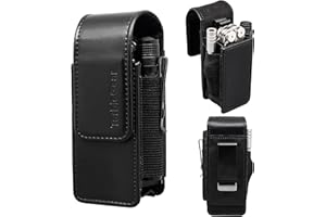 TarbicGear Multitool Holster with Belt Clip for Men, Leather Multitool Sheath for Belt, Pocket Organizer for Work, Fits for L