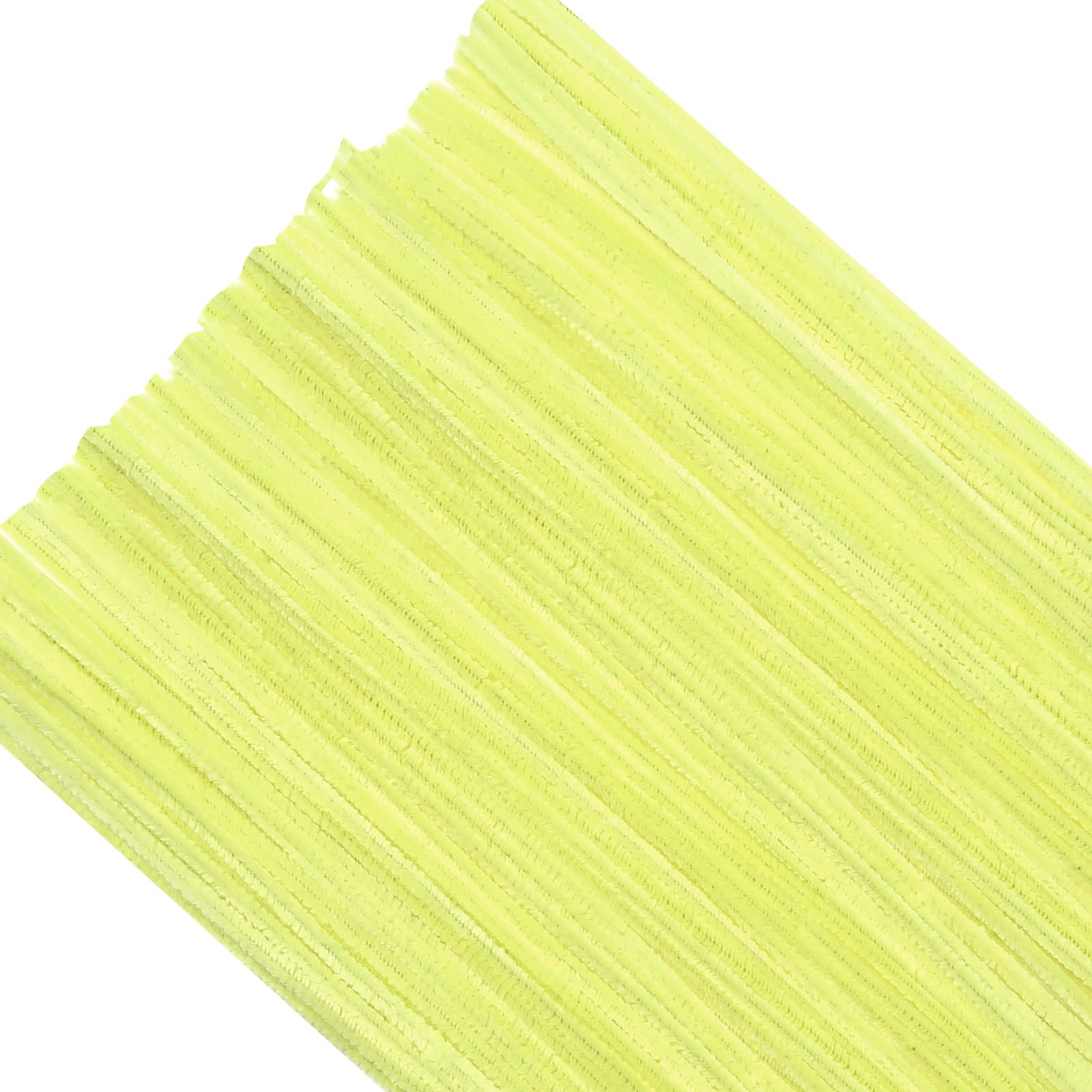 TOAOB 100pcs Light Yellow Pipe Cleaners for Craft 30cm Long Chenille Stem 6mm Thick Fuzzy Sticks Craft Supplies for DIY Flowers Projects Home Decorations