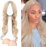 AYNKH Long Blonde Wave Wigs 27 Inch Curly Hair for Women Fancy Dress Cosplay view 7
