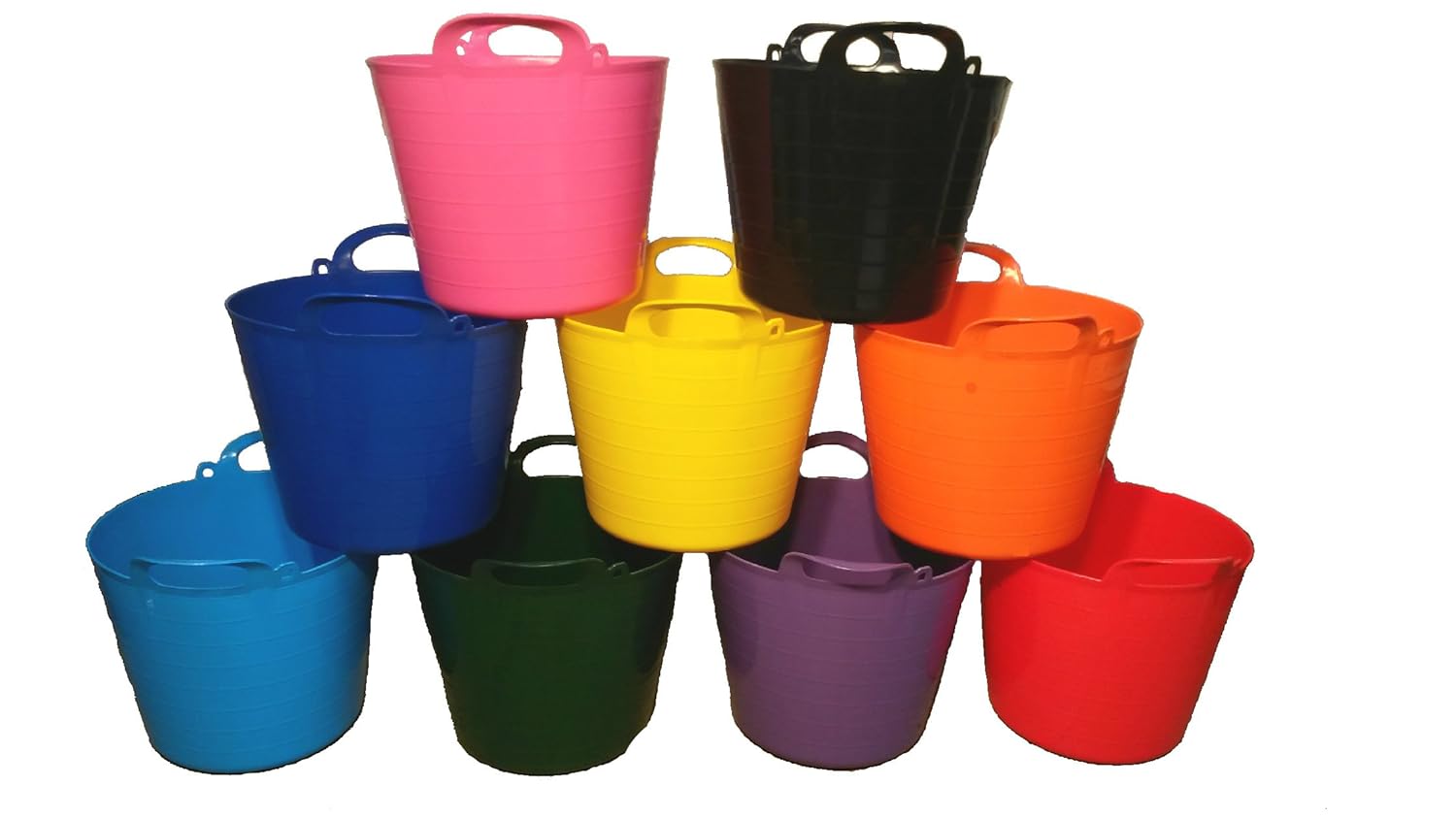 KetoPlastics® Pack Of 5 26 litre Flexi Tub / Bucket / Trug / Gorilla Bucket Made In U.K.(made