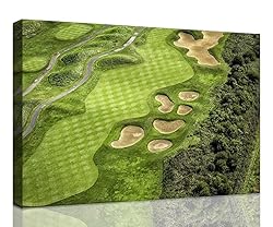 chenchenArt Golf Course Canvas Print for Living