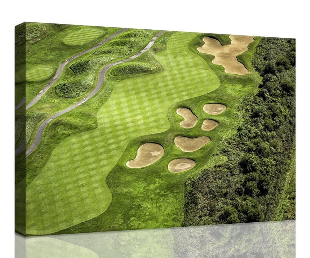 chenchenArt Golf Course Canvas Print for Living