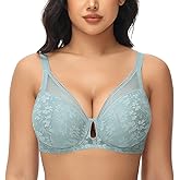 FallSweet Lace Push Up Bras for Women Underwire Padded Add one Cup Bra in Lace Sexy Brassiere