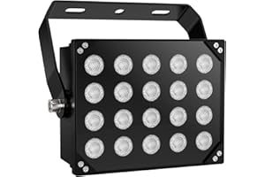 [Upgraded] Univivi IR Illuminators 20 LEDs 850nm Long Range Illuminator 90 Degree Wide Angle Infrared Flood Light IP67 Waterproof for Security Camera IR Light Indoor&Outdoor