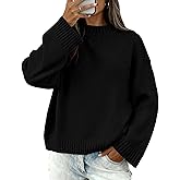 BTFBM Sweaters for Women 2026 Casual Crewneck Long Sleeve Loose Ribbed Knit Pullover Sweater Winter Clothes Fall Outfits
