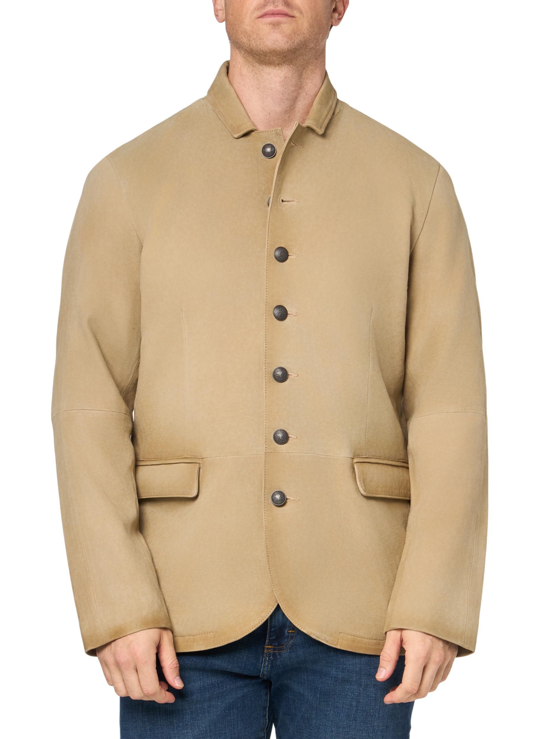 Photo 1 of John Varvatos Suede Multi Button Jacket Sand 54