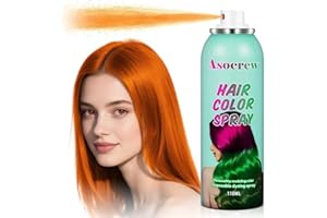 ASOCREW Halloween HairSpray Temporary Hair Color Spray for Women and Kids,One-Time Use Hair Spray, Washable Disposable Natural Color Hair Spray Dye for Party, Halloween, Cosplay (Orange)