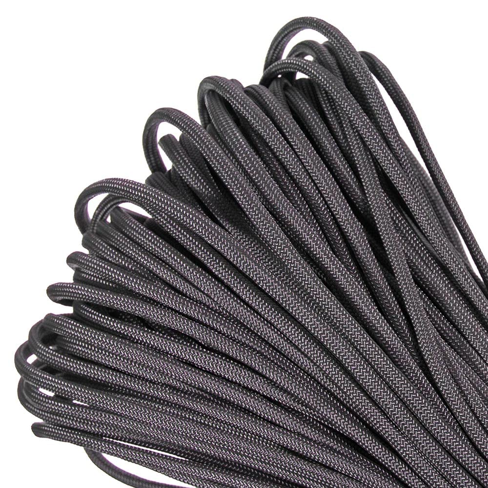 PARACORD PLANET 25 feet Mil-Spec Commercial Grade 550Lb Type Iii Nylon Paracord Charcoal Grey