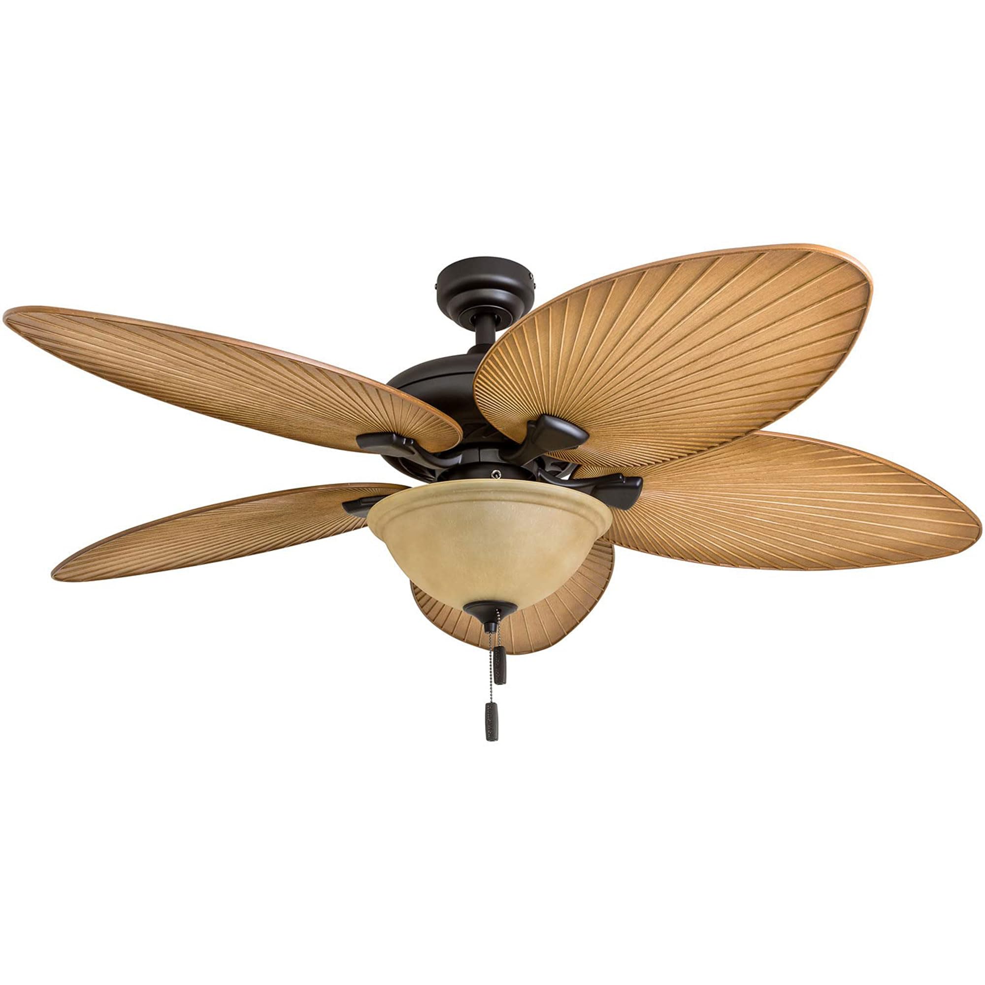 Honeywell Palm Valley 52 Inch Tropical Ceiling Fan with Light - Indoor/Outdoor Bronze Fan