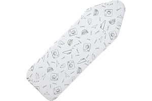 Seiritex Extra Wide Ironing Board Cover and Pad 18 x 54 inch Heat Reflective with Hook and Loop Fasteners, Thick Padding with