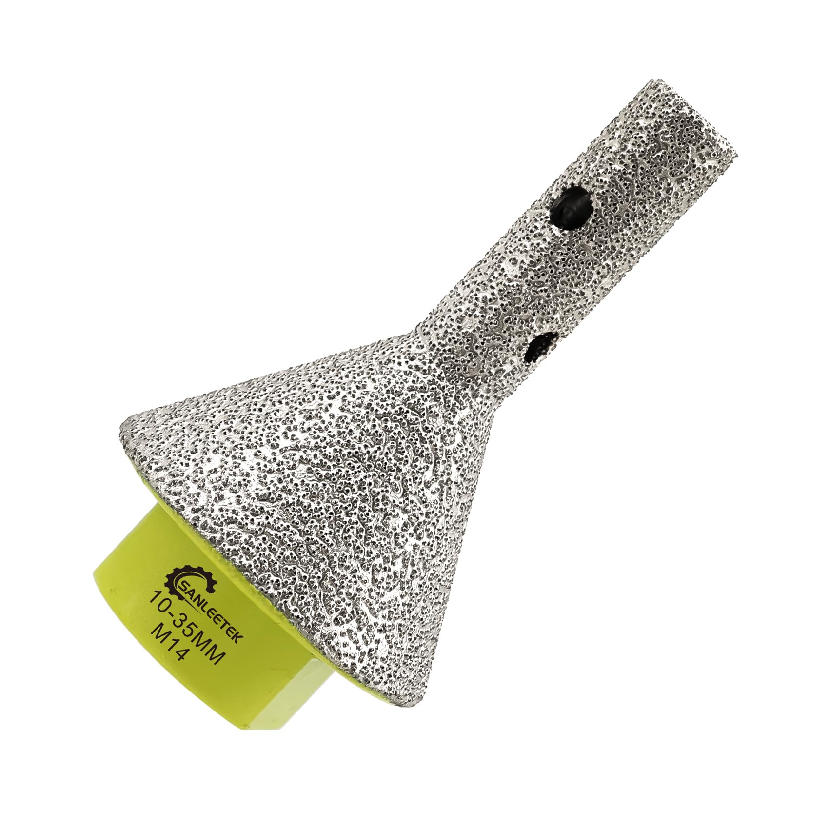 Diamond Finger Milling Bits 10-35mm Beveling Chamfer Bits for Shaping Trimming Enlarging Grinding Existing Holes in Ceramic Tile Porcelain Granite Marble M14 Thread SANLEETEK