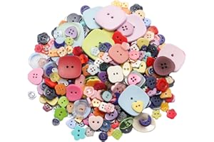 Lilaly 300pcs Pcs Strange Shape Resion Buttons for Crafts, 4 Holes Assorted Sizes Resin Buttons, for Crafting, Arts, DIY, Decoration, Sewing (Strange Shape)