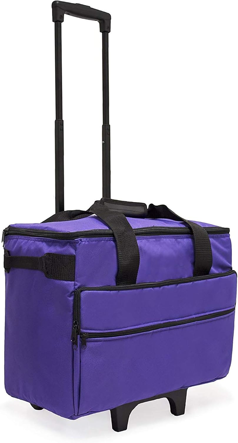 Luova 19" Rolling Sewing Machine Trolley in Purple