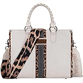 Montana West Wrangler Animal Print Tote Bag for Women Western Purse Boho Top Handle Satchel Handbag