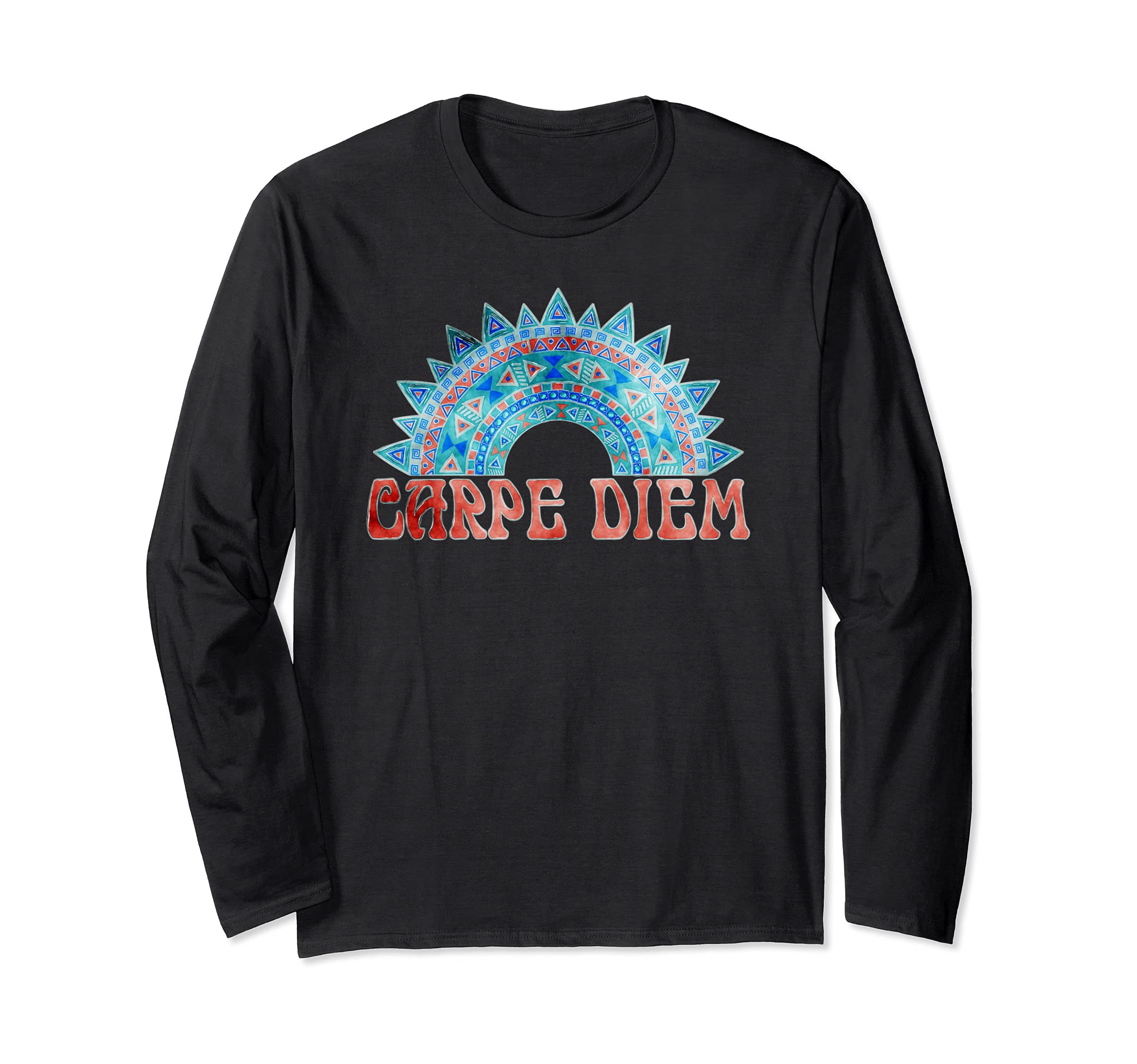 CARPE DIEM Latin - Indigenous Mandala 3 - Fan Fun Long Sleeve T-Shirt