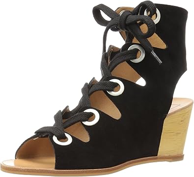 dolce vita black wedges