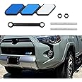 Tecledsn TRD Grille Decor Badge, 3-Color Upgrade Emblem, Grille Insert Trims, Tri-Color Grille Badge Emblem Decoration Accessories for Tacoma 4Runner Tundra Sequoia Rav4 Highlander (White/Blue)