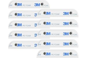 SECURITY SENSOR SPACERS Ring Contact Sensor Adhesive | Ring Magnet Mounting Tape Replacement Pads | Works with Door, Window, Wall Alarm Sensors | Easy Mount, No Cutting, Peel and Stick (10 Pack Magnet Side Only)