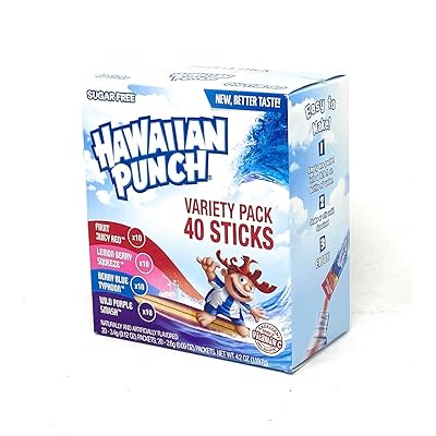 Hawaiian Punch Singles To Go Drink Mix Variety Pack - 40 sticks - 4 flavors
