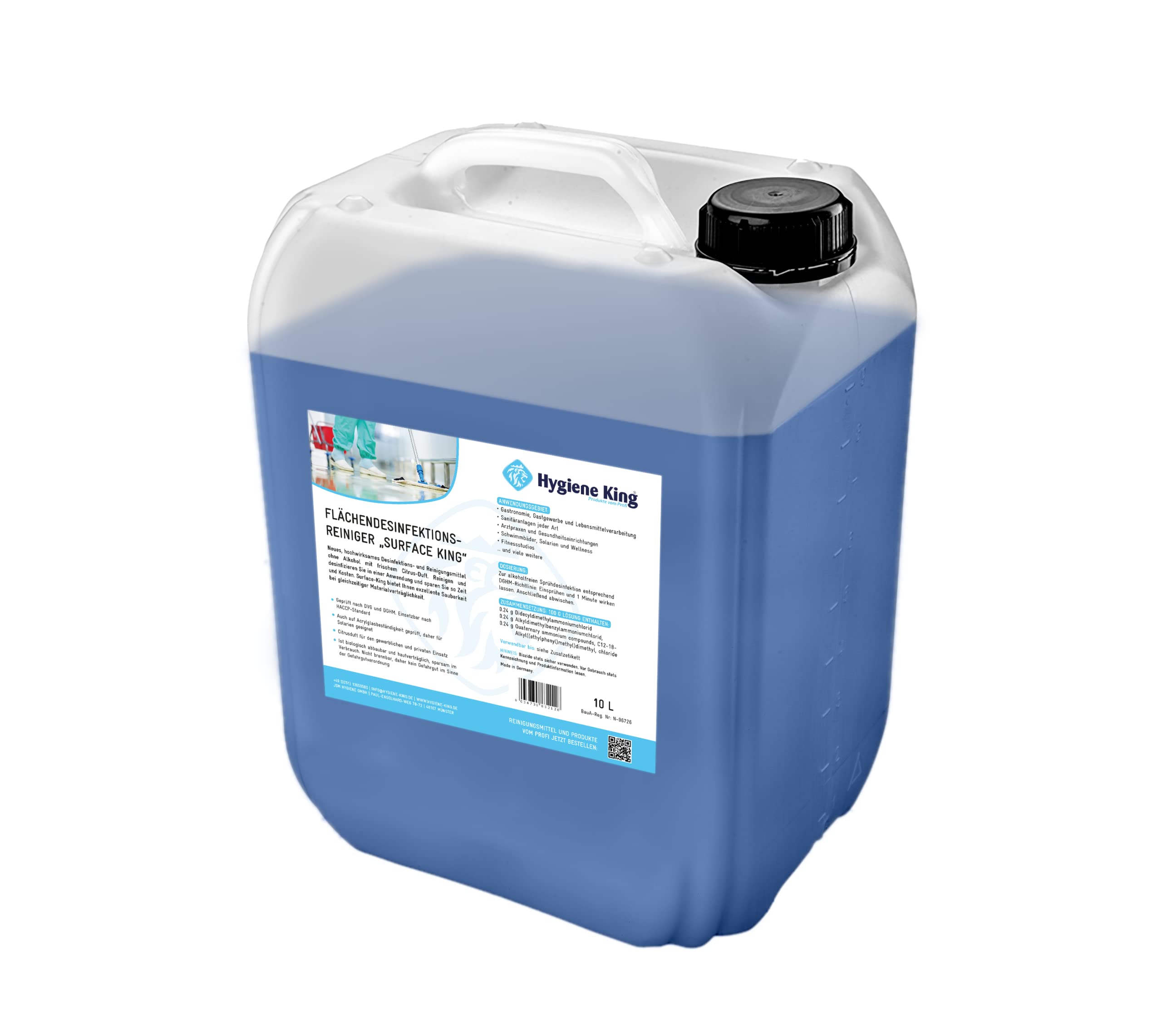 Desinfektionsreiniger für Oberflächen | hocheffizient | begrenzt viruzid | gebrauchsfertig | Kombipaket Sprühflasche und Kanister | Wellness, Solarium, Yogamatte, Sportgeräte, Gastro uvm. 7