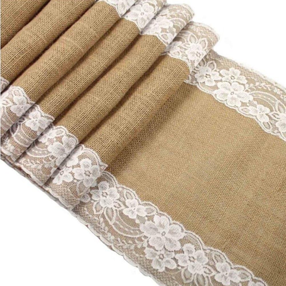 Best roll of burlap table runner with lace