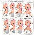 Baby Shower Girl Scratch Off Poop Game, Easy to Play Silly Games, Funny Idea, Ice Breaker Activity. Raffle Cards, Pink Pacifier, Set of 40 Cards Made in USA