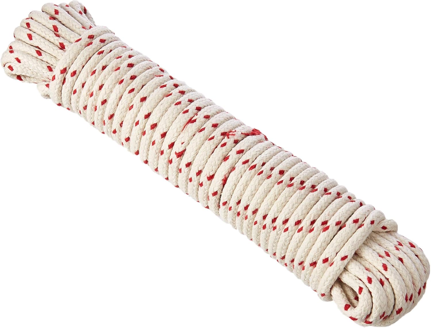 Merriway BH03125 Red Spot Waxed Cotton Sash Window Pulley Cord, 12.5M x