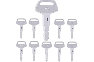 WAH LIN PARTS Heavy Equipment Ignition Key, 10 Pack 787 Komatsu Key, Replaces OEM Part TR261434 Fit Excavators, Dozers, Loaders and Backhoes