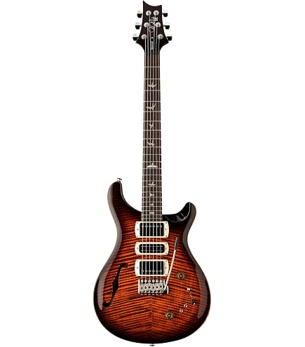 Amazon.com: PRS SE Custom 24 Semi-Hollow Piezo, Vintage Sunburst