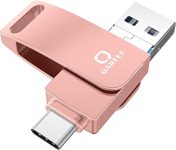 Dual Flash Drive USB C, Micro USB, Qarfee Pen Drive,USB Memory Stick