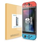 PLESON Tempered Glass Screen Protector for Nintendo Switch 2017 (2-Pack), Switch Screen Protector Glass [Works While Docking] 2.5D/0.26mm/9H Hardness/Bubble Free