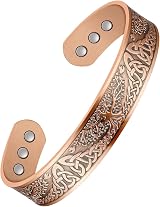 Jeracol Copper Magnetic Bracelet for Men Women 3500 Gauss Adjustable Cuff