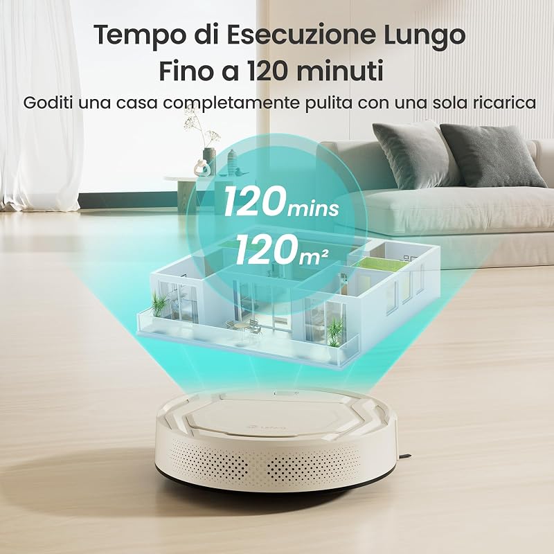 M210P Robot Aspirapolvere Ultra Sottile 7,8cm Anti-Groviglio