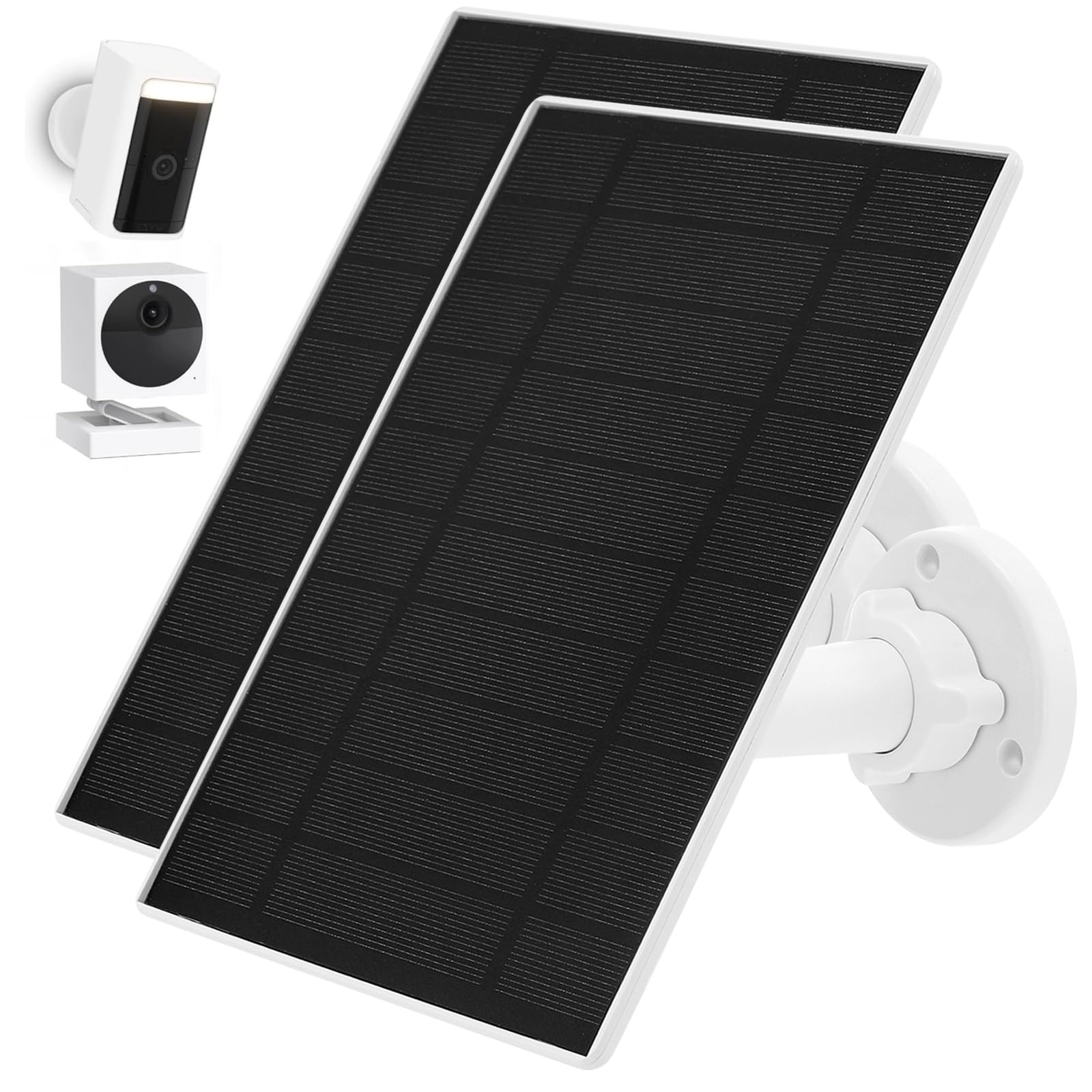Photo 1 of **INCOMPLETE** Wyze Camera Solar Panel Compatible with Wyze Cam Outdoor v1/v2 and Battery Cam Pro, 6W 5v, IP65 Waterproof (2Pack)