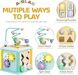 Airlab Wooden Activity Cube Toys 5 in 1 Bead Maze Shape Sorter Montessori view 2